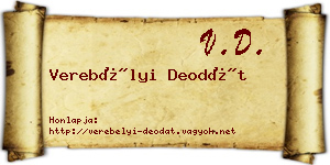 Verebélyi Deodát névjegykártya